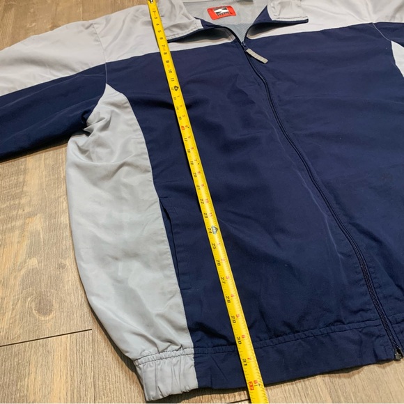 Navy and grey vintage windbreaker track jacket Size XXL tall - Picture 5 of 6